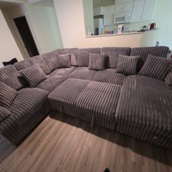 Sections Corduroy Material With Pullout Bed NEW