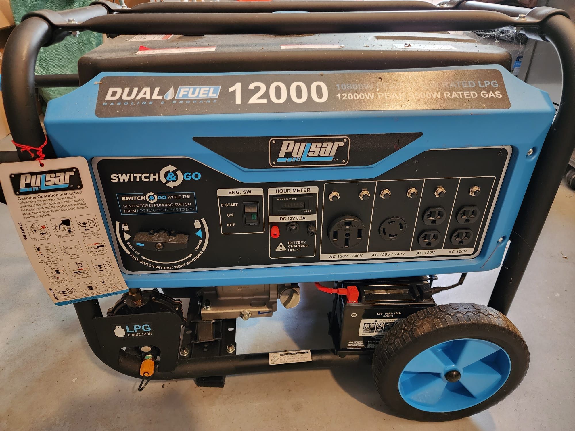 Pulsar PG12000B Dual Fuel Portable Generator