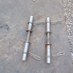 Olympic dumbbell handles with clips