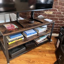 TV Stand ~40"x16"x20" - Rustic Brown