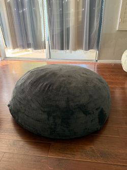 Lounge & Co. Oversized Foam Bean Bag / Jumbo Lounger – Gray