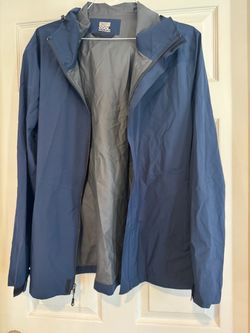 32 Cool Navy Blue Zip-Up Rain Jacket