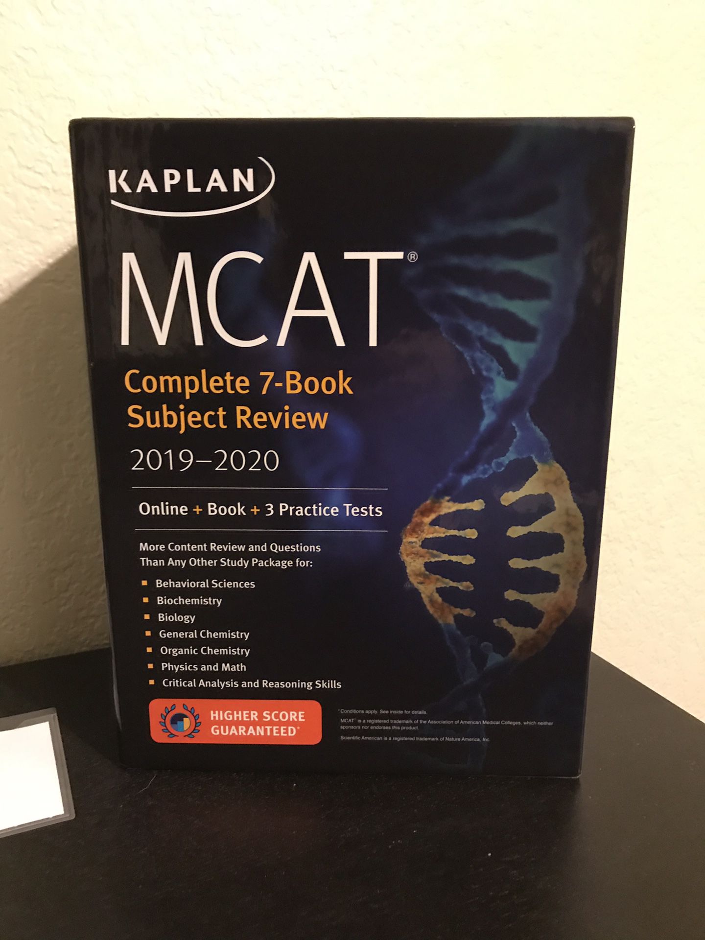 Kaplan 7 set mcat books with 3 practice tests