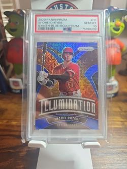 2020 Panini Prizm Shohei Ohtani Illumination Blue Mojo #/175 Angels PSA 10