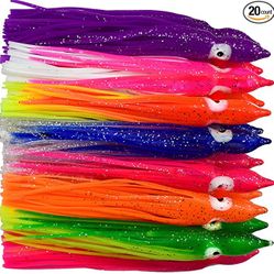 30pcs Fishing Trolling Lures Octopus Skirts Bait