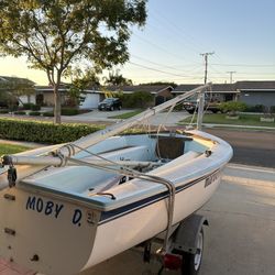 1986 Catalina Capri 14.2 With Trailer & Sails, $2000 OBO