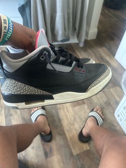 Black Cement 3s Size 10
