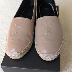 YSL Espadrilles Flats, New, Size 40