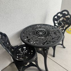 Outdoor Table W/ 2 Chairs 