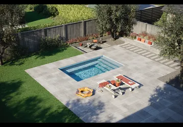 Milan 10.20 Fiberglass Pool by Latham — $51,100 installed | 10' × 20' plunge pool