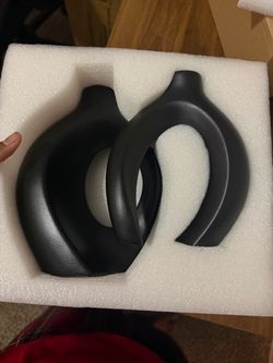 Ceramic decor glass vases