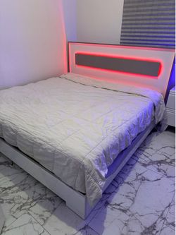 Bed with mattress
