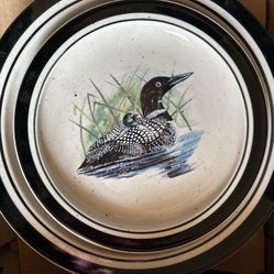 Rustic Loon Stoneware Set 