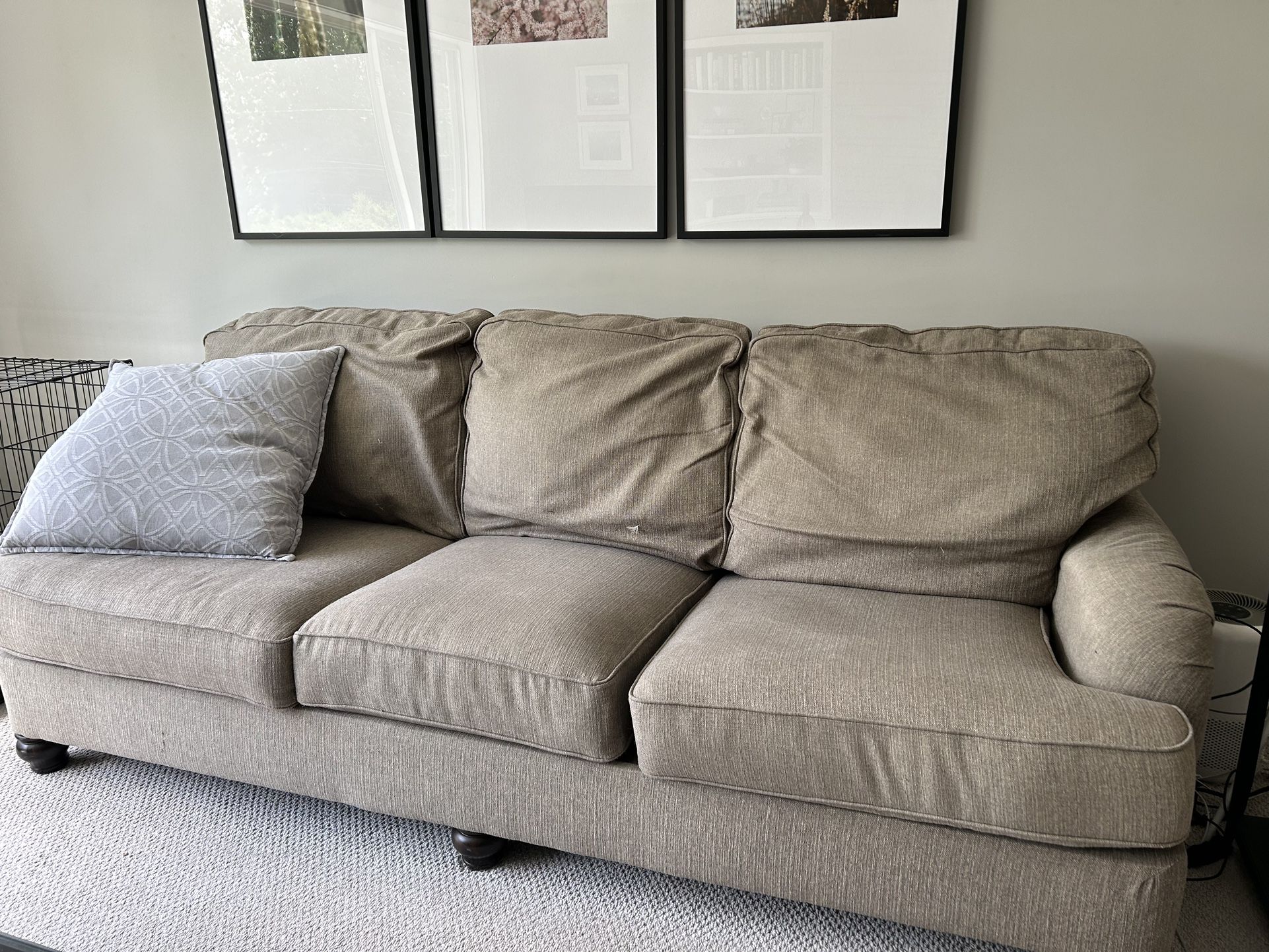 Free To A New Home Ashley Furniture Hariston Couch and Love Seat Combo