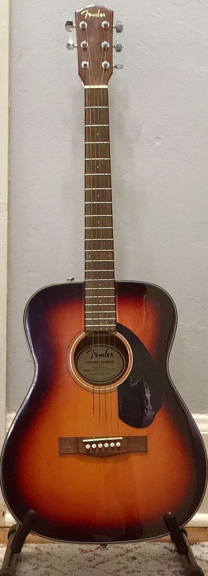 Fender CC-60S Concert/SB Acoustic Guitar- For Parts/fix-up