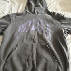 Grey hoodie:The Hood Poet
