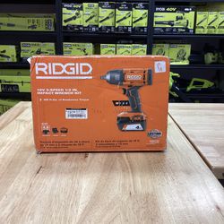Ridgid 18V Cordless 1/2 in. Impact Wrench Kit with 4.0 Ah Battery and Charger 