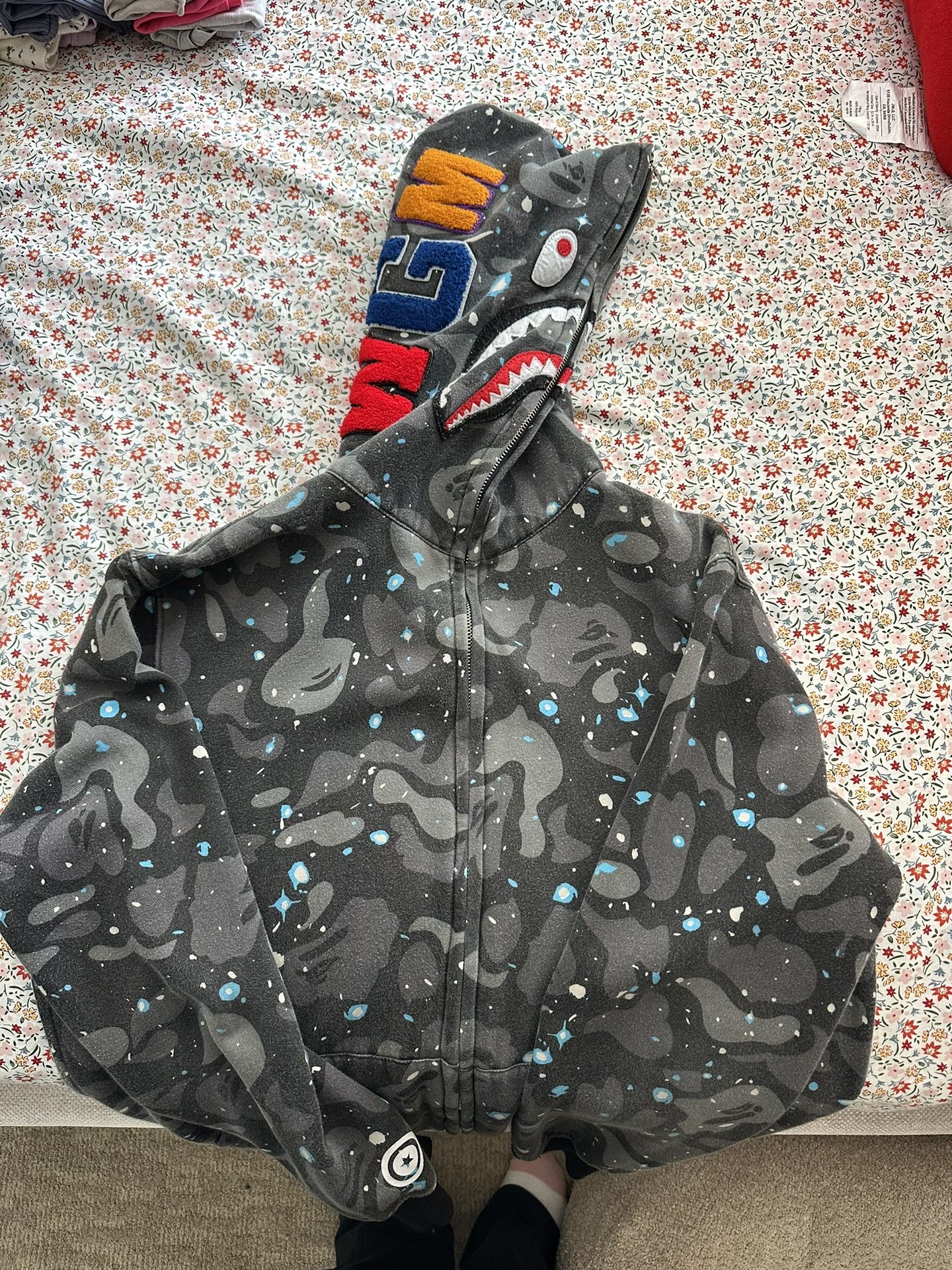 BAPE Space Camo Shark Hoodie 
