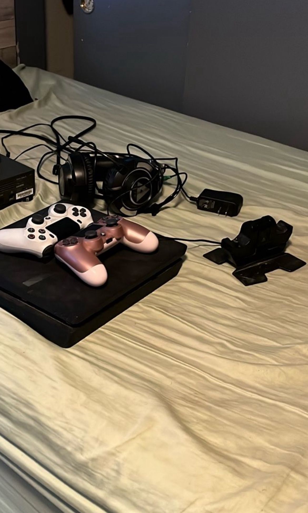 PS4 2 Controllers And A Charger