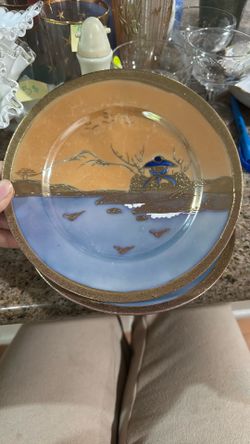 Japanese lusterware plate