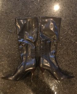 Nine West Brown Leather Women’s Heel Boots (Size 8.5M)