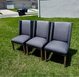 Selling 3 Gray Dining Chairs
