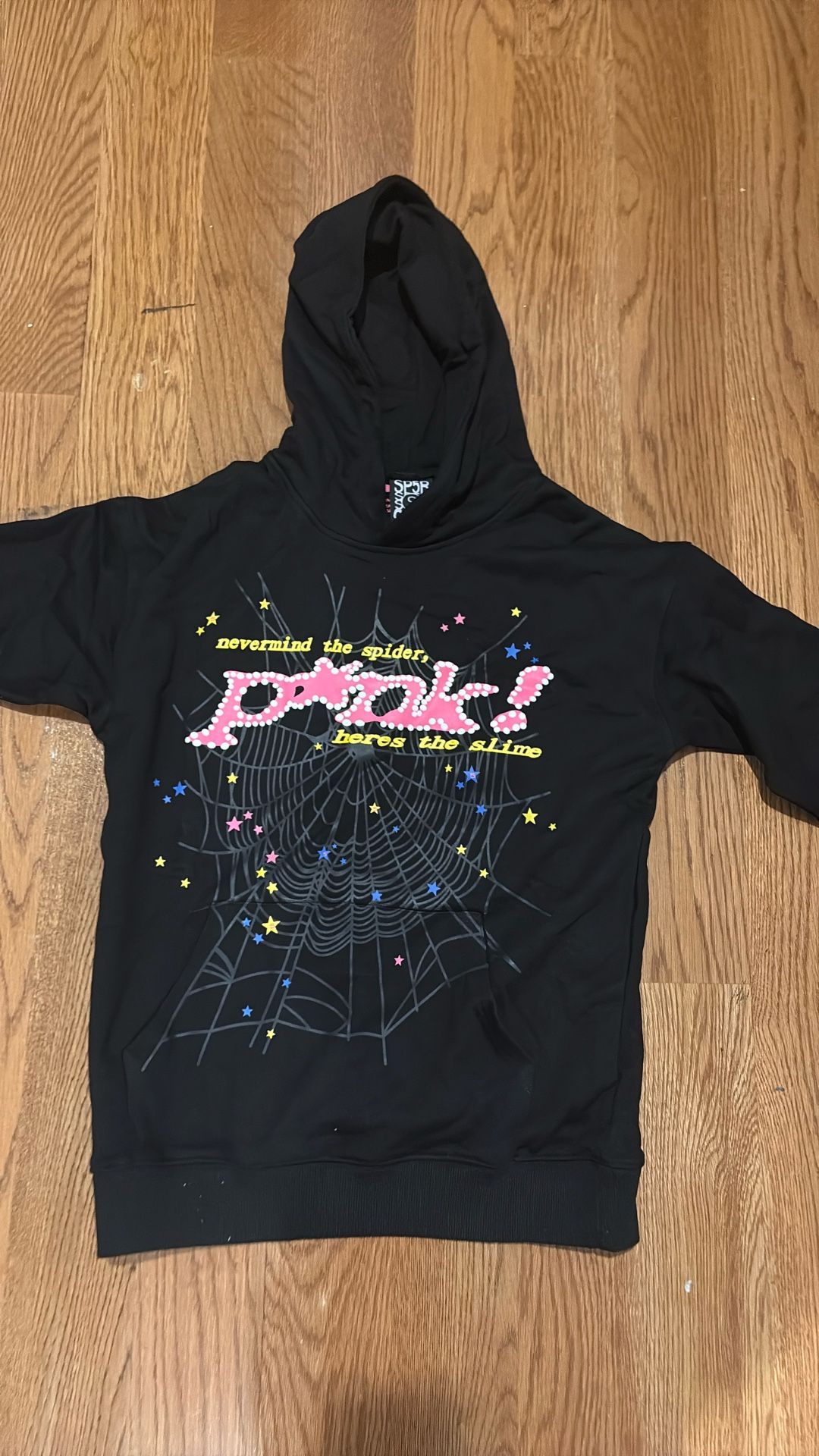 Pink Spy5der Hoodie Black Brand New
