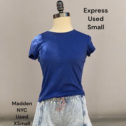 Express Used Small Women’s Top & Madden NYC Used Xsmall Women’s Shorts 