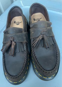 Dr Martens  Adrian Crazy Horse Leather Tassel Loafers