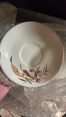 Vintage Ceramic Saucer with Floral Pattern