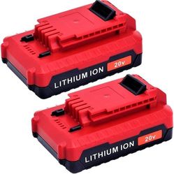 2 Packs 3.0Ah 20V MAX Lithium lon Battery Replacement for Porter Cable 20V Battery PCC680L PCC681L PCC685L PCC682L PCC685LP PCC680LP PCC600 PCC640 PCC