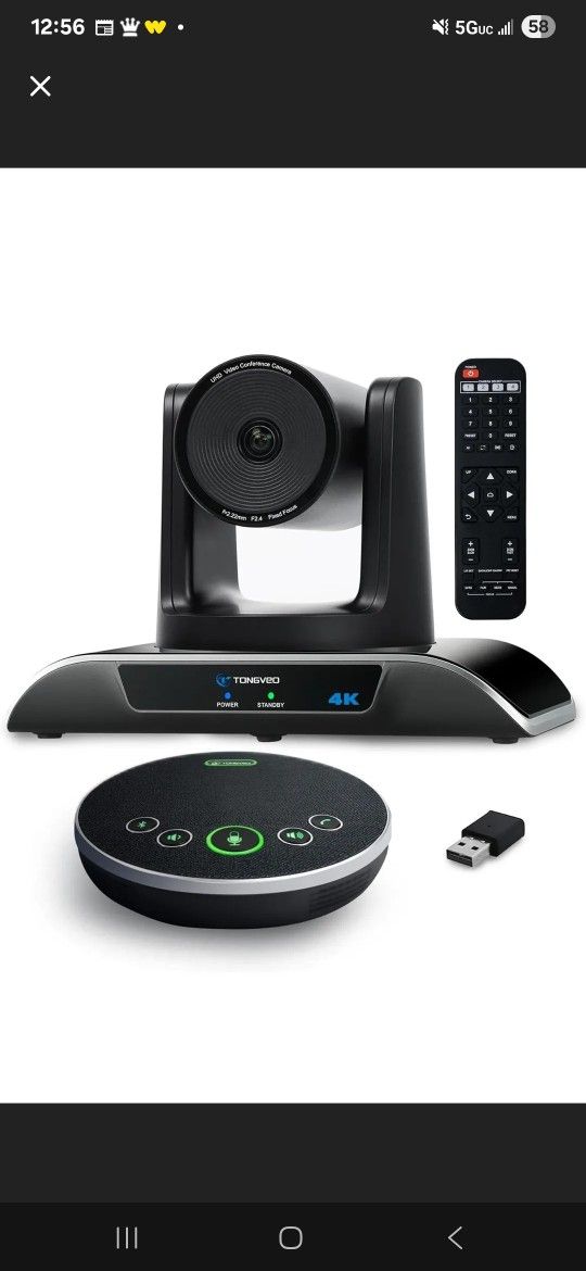 4K Conference Room Camera System with Speaker