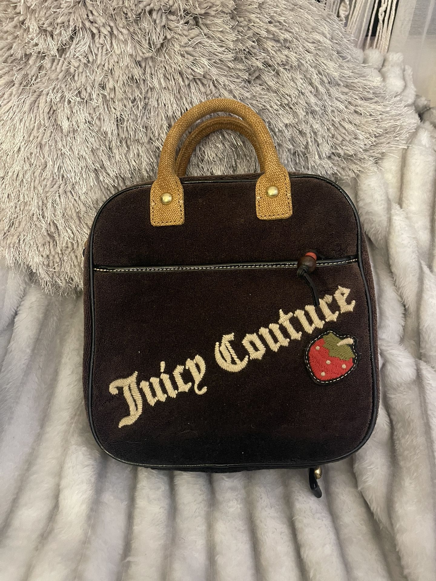 Vintage Og Juicy Couture Strawberry Makeup/cosmetic Case Bag Pouch Carryall