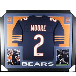 DJ Moore Autographed Jersey Custom Framed 