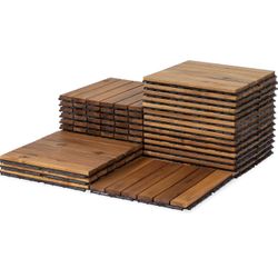 Acacia Wood Flooring Interlocking Deck Tiles 