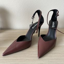 Leather Mango High Heel Shoes Size 6