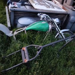 Two Custom Frames.. Harley Soft Tail 