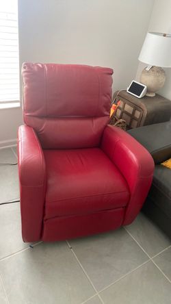Red leather message recliner