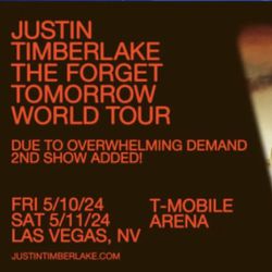 2 Floor Seats For Justin Timberlake. No Fees $300 Each