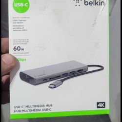 Belkin USB-C Multimedia Hub – 7-in-1, 4K HDMI, 60W Pass-Through Power