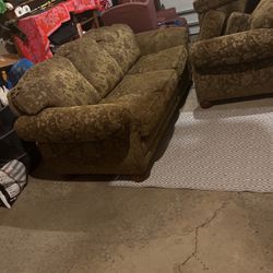 2 Couches And 2 Reclining Wing Chairs