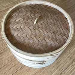 2 Tier Bamboo Steamer Basket 
