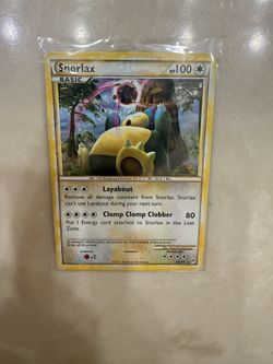 Pokemon Snorlax 33/95 Call of Legends Rare Holo 100 HP English 2011 Near Mint