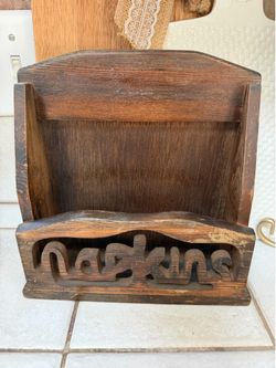 Vintage Wooden Napkin Holder