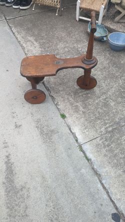 Vintage wooden ride on toy