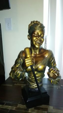 Painted Bronze Ceramic Statue Celia Cruz