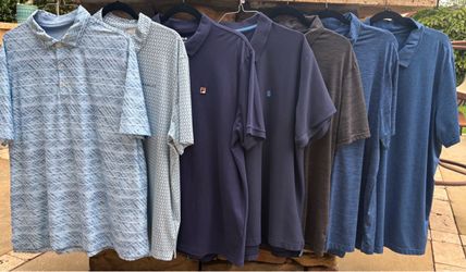 7 Short Sleeve Polo Style Shirts XXL Sizes