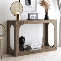 47” Side Table Console Buffet Sideboard Brown Beige Tan 