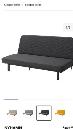 NEW Ikea Dark Navy Futon -Frame, Mattress, Cover
