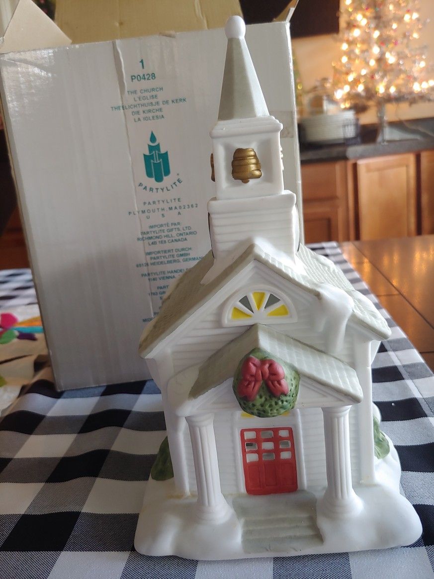 PartyLite Ceramic Church